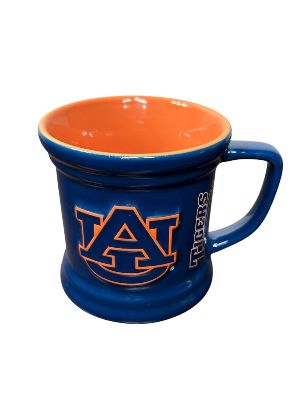 Encore Group 3D Sculpted Blue Orange Auburn Tigers University Ceramic Coffee Mug
